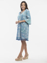 Orientique Modré dámské vzorované šaty