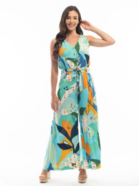 Orientique Tyrkysový dámský vzorovaný overal