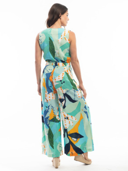 Orientique Tyrkysový dámský vzorovaný overal