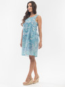 Orientique Světle modré dámské vzorované šaty