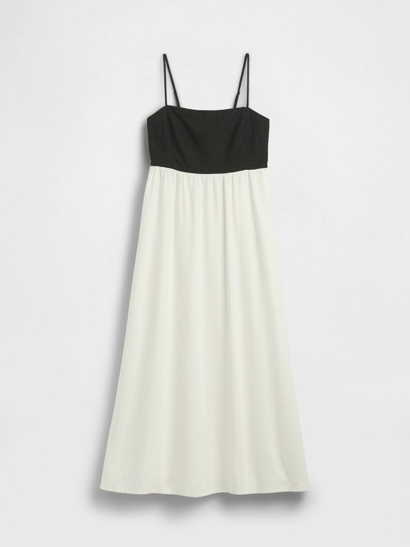 GAP Lněné maxi šaty GAP