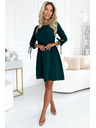 numoco Trapézové šaty s mašlemi - zelené Numoco ALICE