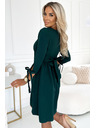 numoco Trapézové šaty s mašlemi - zelené Numoco ALICE