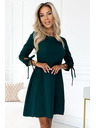 numoco Trapézové šaty s mašlemi - zelené Numoco ALICE