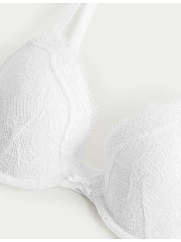 Marks & Spencer Dekoltová podprsenka s kosticemi a krajkou, vel. A–E Marks & Spencer bílá