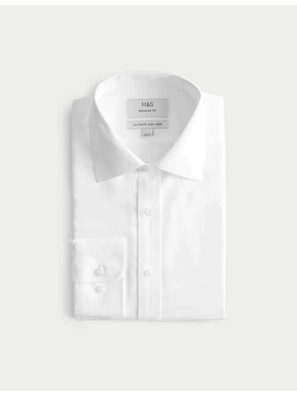 Marks & Spencer Košile z bavlny klasického střihu s nežehlivou úpravou Marks & Spencer bílá