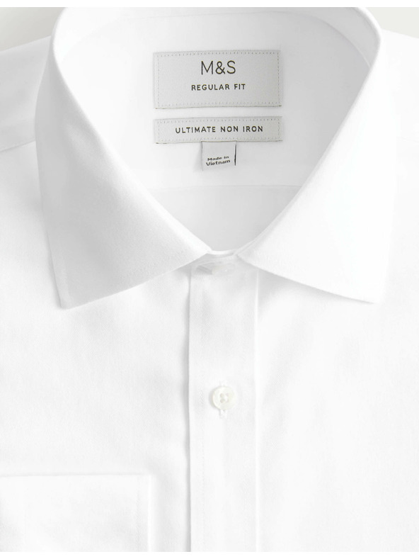 Marks & Spencer Košile z bavlny klasického střihu s nežehlivou úpravou Marks & Spencer bílá