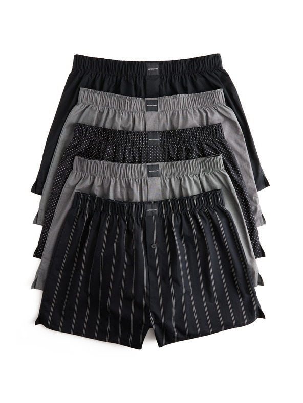 Marks & Spencer Tkané boxerky Supima® s vysokým podílem bavlny, 5 ks v balení Marks & Spencer černá