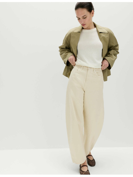 Marks & Spencer Rovné džíny se středně vysokým sedem Marks & Spencer smetanová