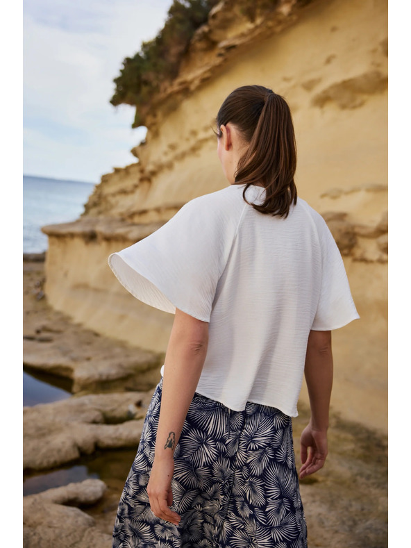 Moodo Košile s širokými rukávy bílá Moodo