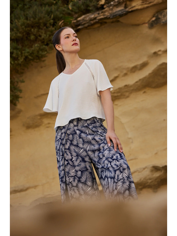 Moodo Košile s širokými rukávy bílá Moodo