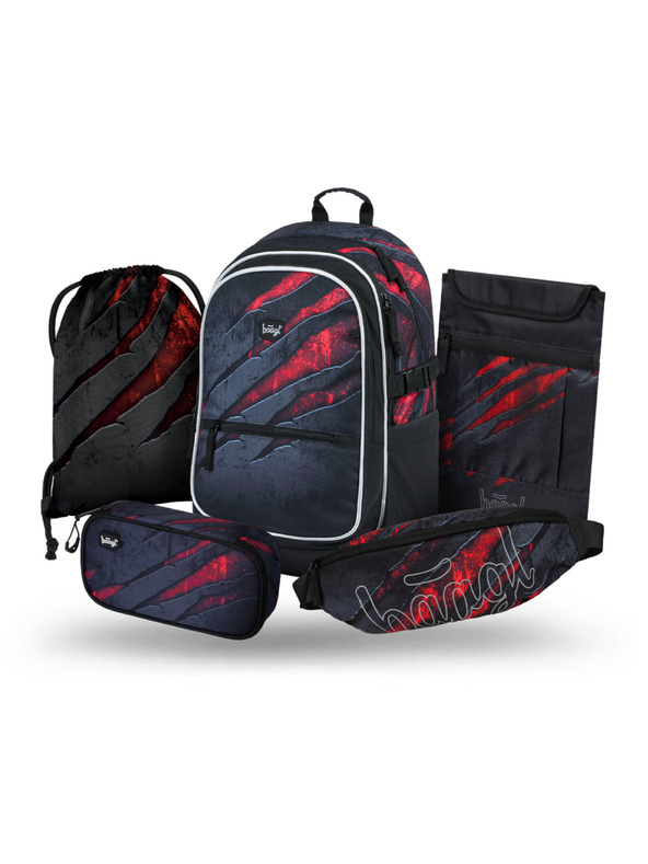 BAAGL  BAAGL SET 5 Core Láva: batoh, penál, sáček, ledvinka, obal na notebook