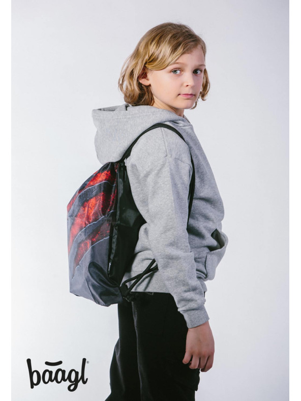 BAAGL  BAAGL SET 5 Core Láva: batoh, penál, sáček, ledvinka, obal na notebook
