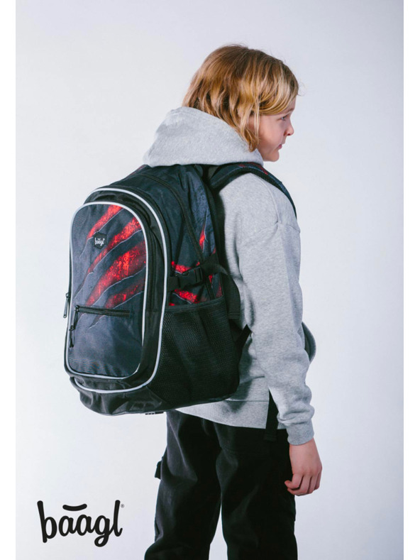 BAAGL  BAAGL SET 5 Core Láva: batoh, penál, sáček, ledvinka, obal na notebook