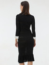 Orsay Černé dámské úpletové midi šaty ORSAY