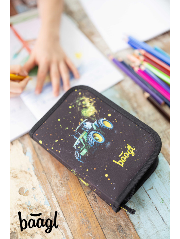 BAAGL  BAAGL Školní penál jednopatrový Traktor GRS