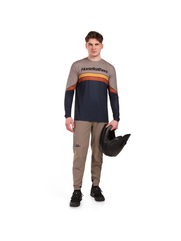 Horsefeathers Bike dres Quantum LS - indigo/taupe