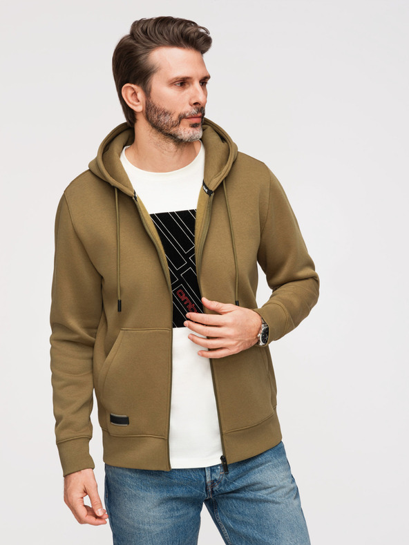 Ombre Clothing Pánská bavlněná elastická mikina BASIC  Ombre Clothing