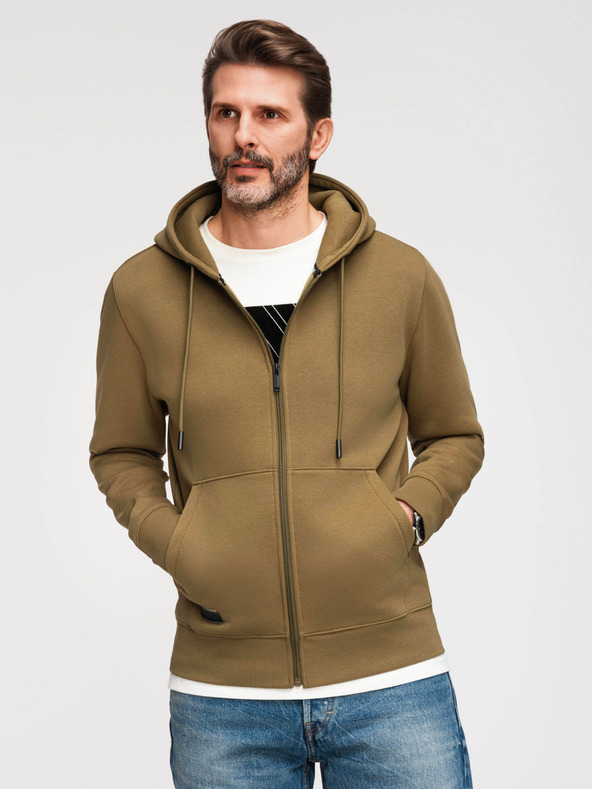 Ombre Clothing Pánská bavlněná elastická mikina BASIC  Ombre Clothing