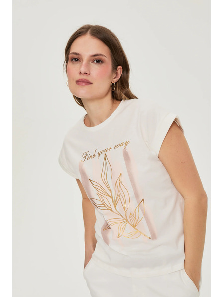 Moodo Halenka s potiskem bílá Moodo