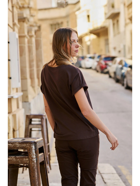 Moodo Halenka s potiskem hnědá Moodo