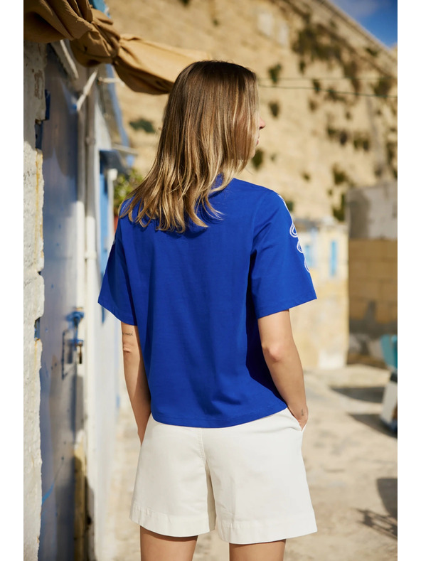 Moodo Bavlněné tričko modré Moodo