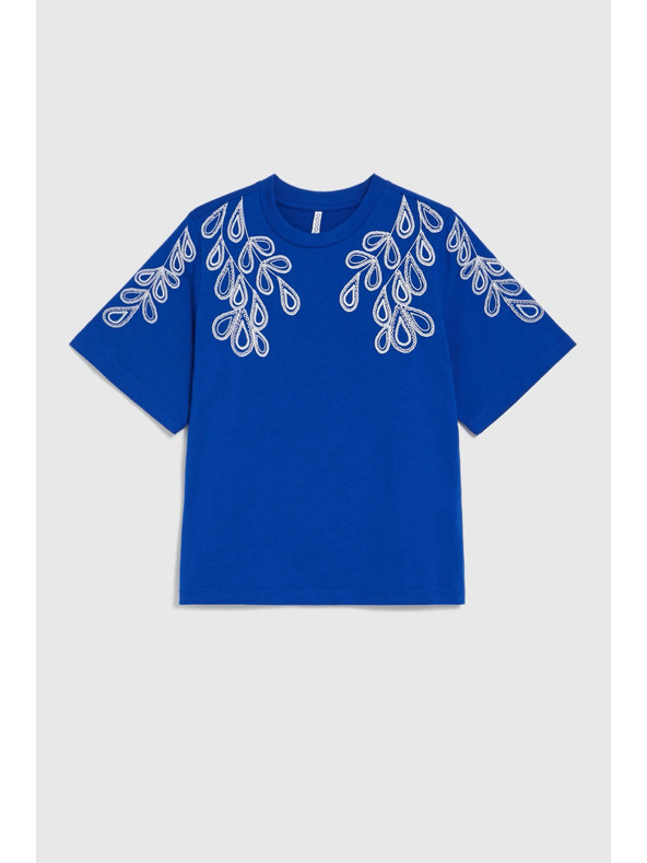 Moodo Bavlněné tričko modré Moodo