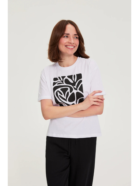 Moodo Halenka s potiskem bílá Moodo