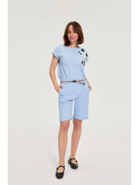 Moodo Bavlněné šortky nebesky modré Moodo