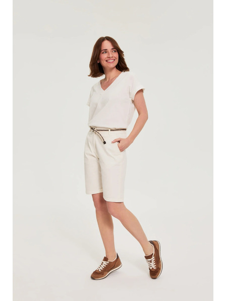 Moodo Bavlněné šortky bílé Moodo