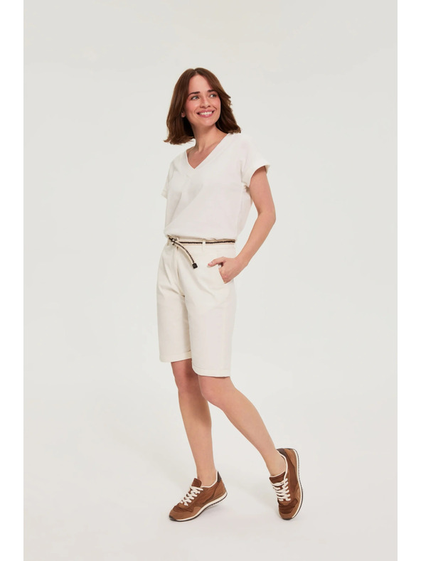 Moodo Bavlněné šortky bílé Moodo