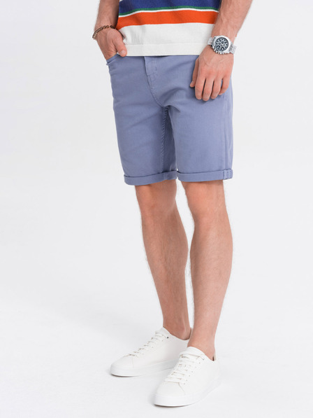 Ombre Clothing Světle modré pánské casual kraťasy Ombre Clothing W303