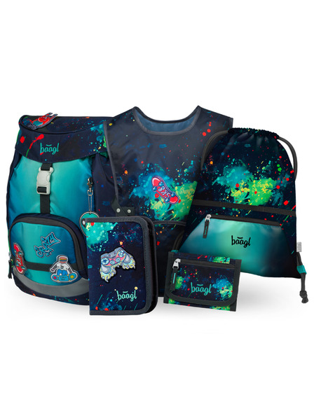BAAGL  BAAGL SET 5 Airy Chill: batoh, penál, sáček, zástěra, peněženka