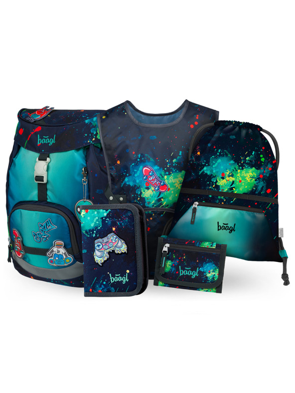 BAAGL  BAAGL SET 5 Airy Chill: batoh, penál, sáček, zástěra, peněženka