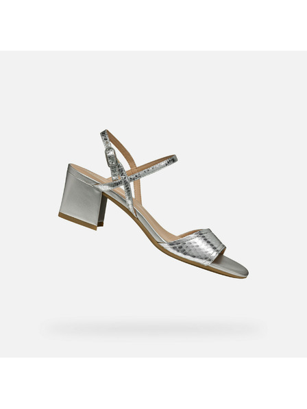 Geox Stříbrné dámské sandály Geox New Eraklia 50
