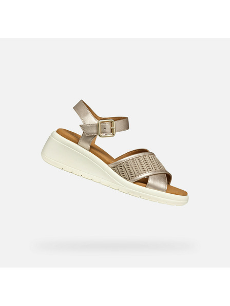 Geox Stříbrné dámské sandály Geox Meliconia