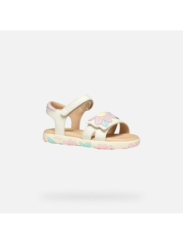 Geox Bílé dívčí sandály Geox Sandal Haiti