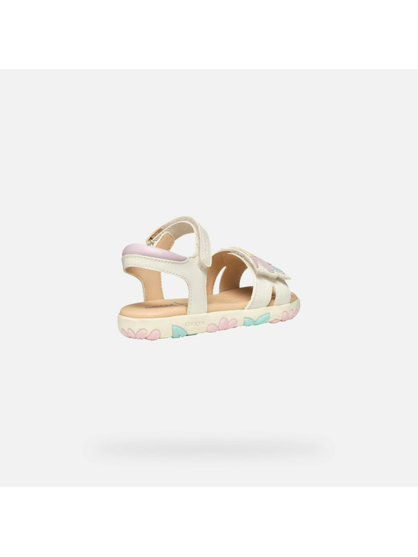 Geox Bílé dívčí sandály Geox Sandal Haiti
