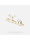 Geox Bílé dívčí sandály Geox Sandal Haiti