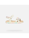 Geox Bílé dívčí sandály Geox Sandal Haiti