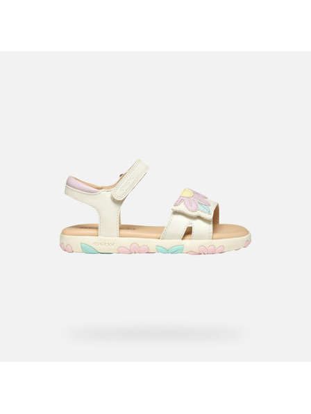 Geox Bílé dívčí sandály Geox Sandal Haiti