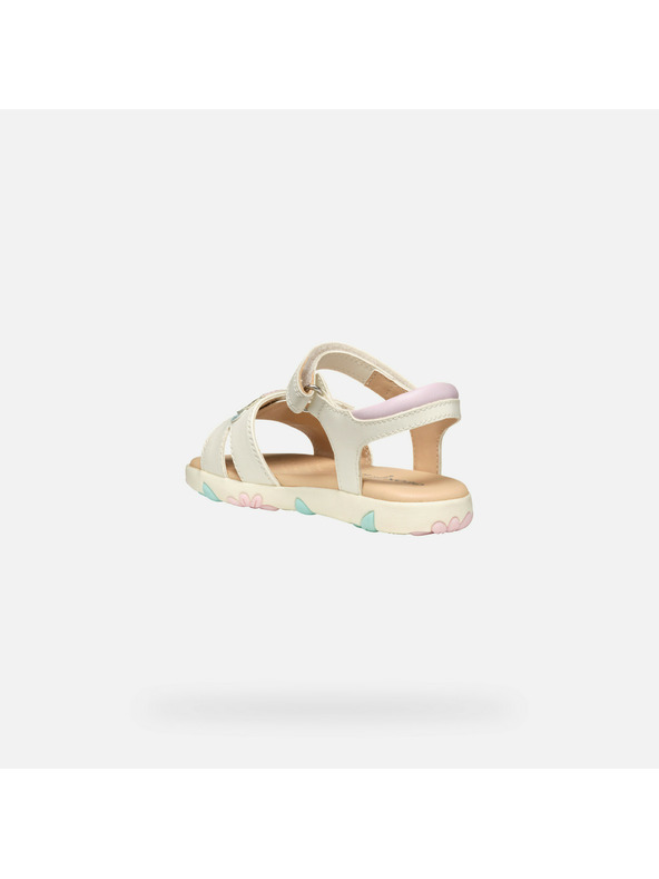 Geox Bílé dívčí sandály Geox Sandal Haiti