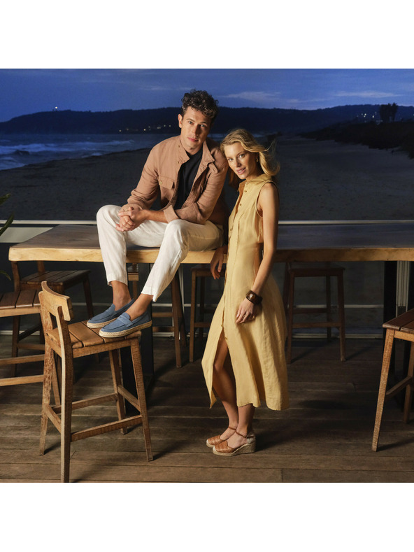 Geox Modré pánské mokasíny Geox Costuni