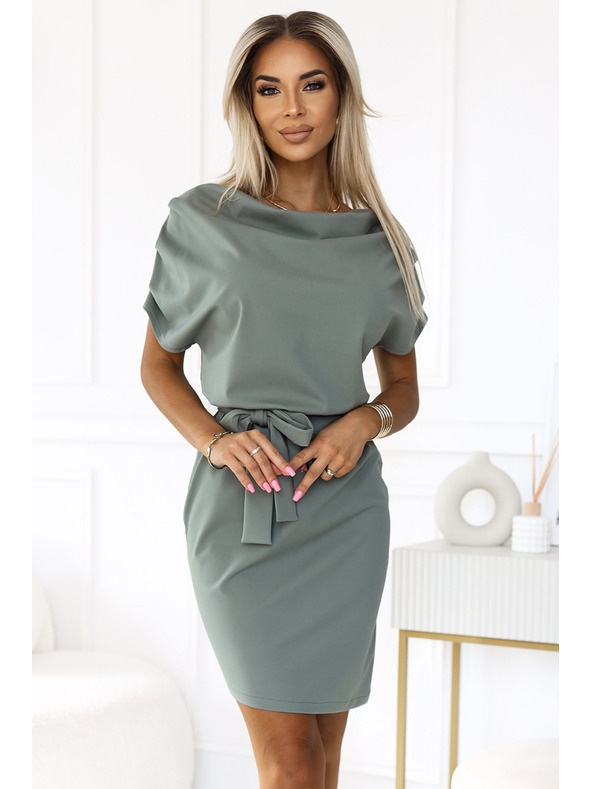 numoco Šaty s asymetrickou sukní a páskem Numoco ROXI