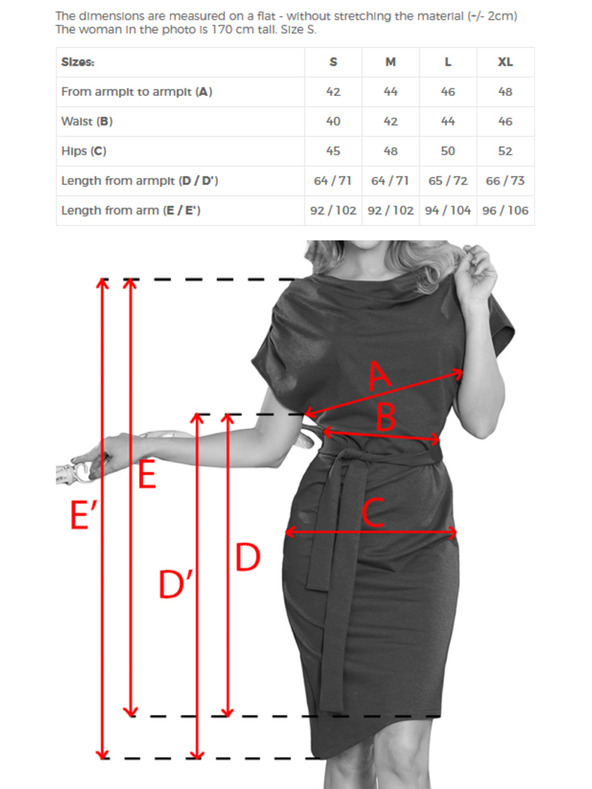 numoco ROXI šaty s asymetrickou sukní a páskem