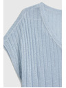 Moodo Světle modrý svetr s krátkými rukávy Moodo