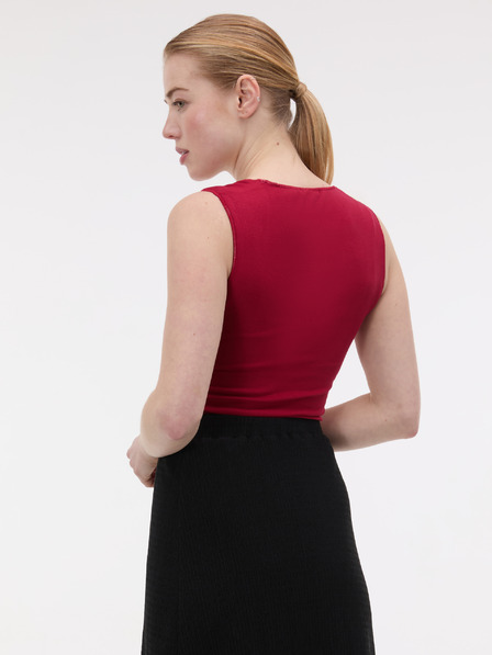 Orsay Červené dámské tílko s řasením ORSAY