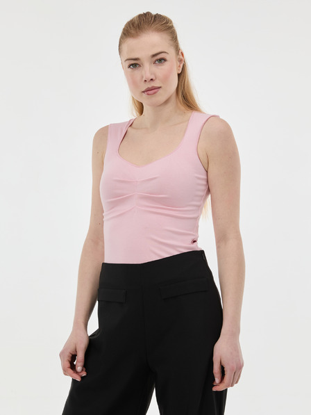 Orsay Světle růžové dámské tílko s řasením ORSAY