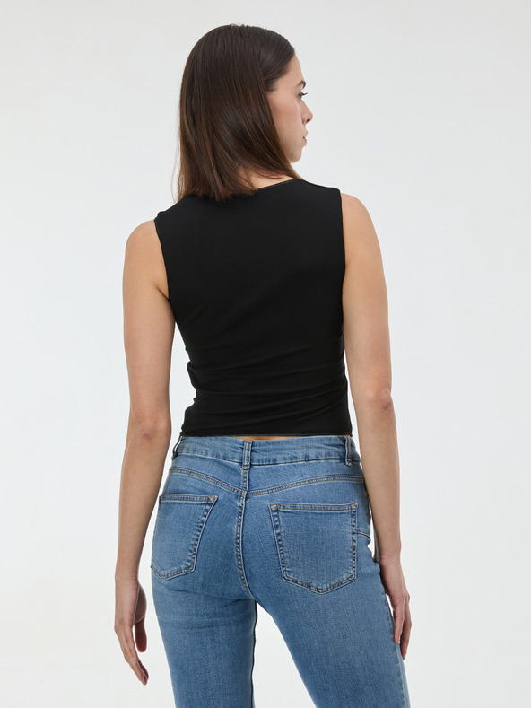 Orsay Černé dámské tílko s řasením ORSAY