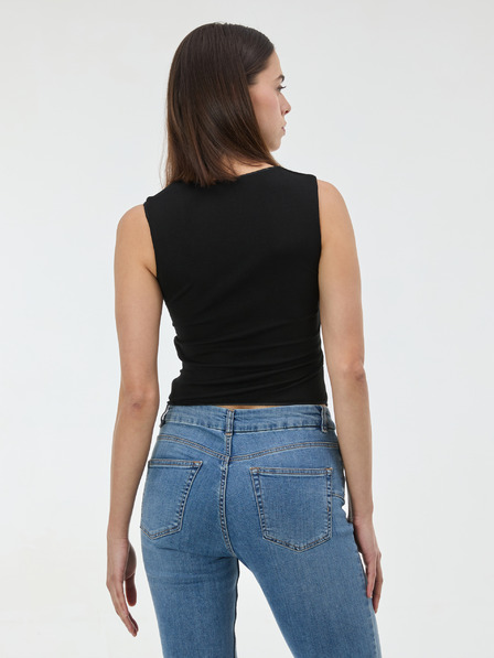 Orsay Černé dámské tílko s řasením ORSAY